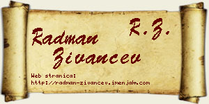 Radman Živančev vizit kartica